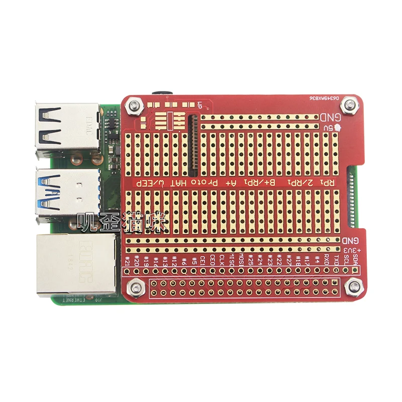 40-Pin GPIO Extend DIY Extension Board DIY Proto HAT Shield für Raspberry Pi 3B/3B+/4B für Orange Pi usw.
