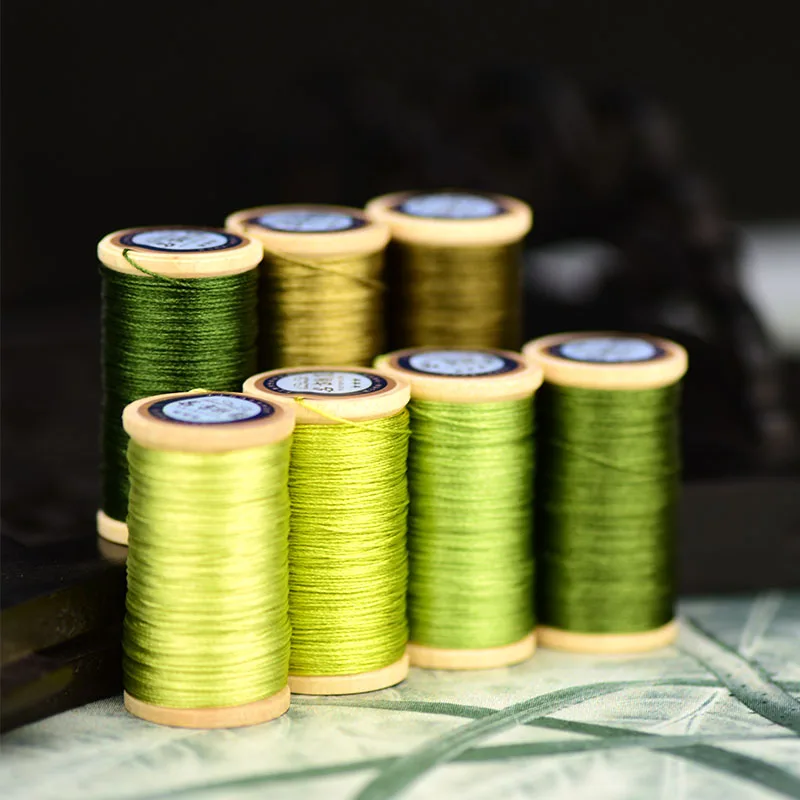 Roll Of 0.3mm polyamide fibre line  Hand-woven embroidery thread Tassels Line 50M High strength 3 Strands Thread Army green