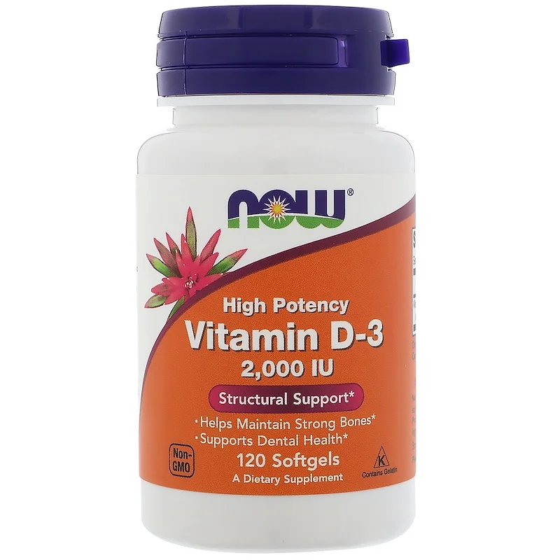 Free Shipping High-efficiency Vitamin D-3 2,000 Iu structure helps maintain strong bones and healthy teeth 120 soft capsules