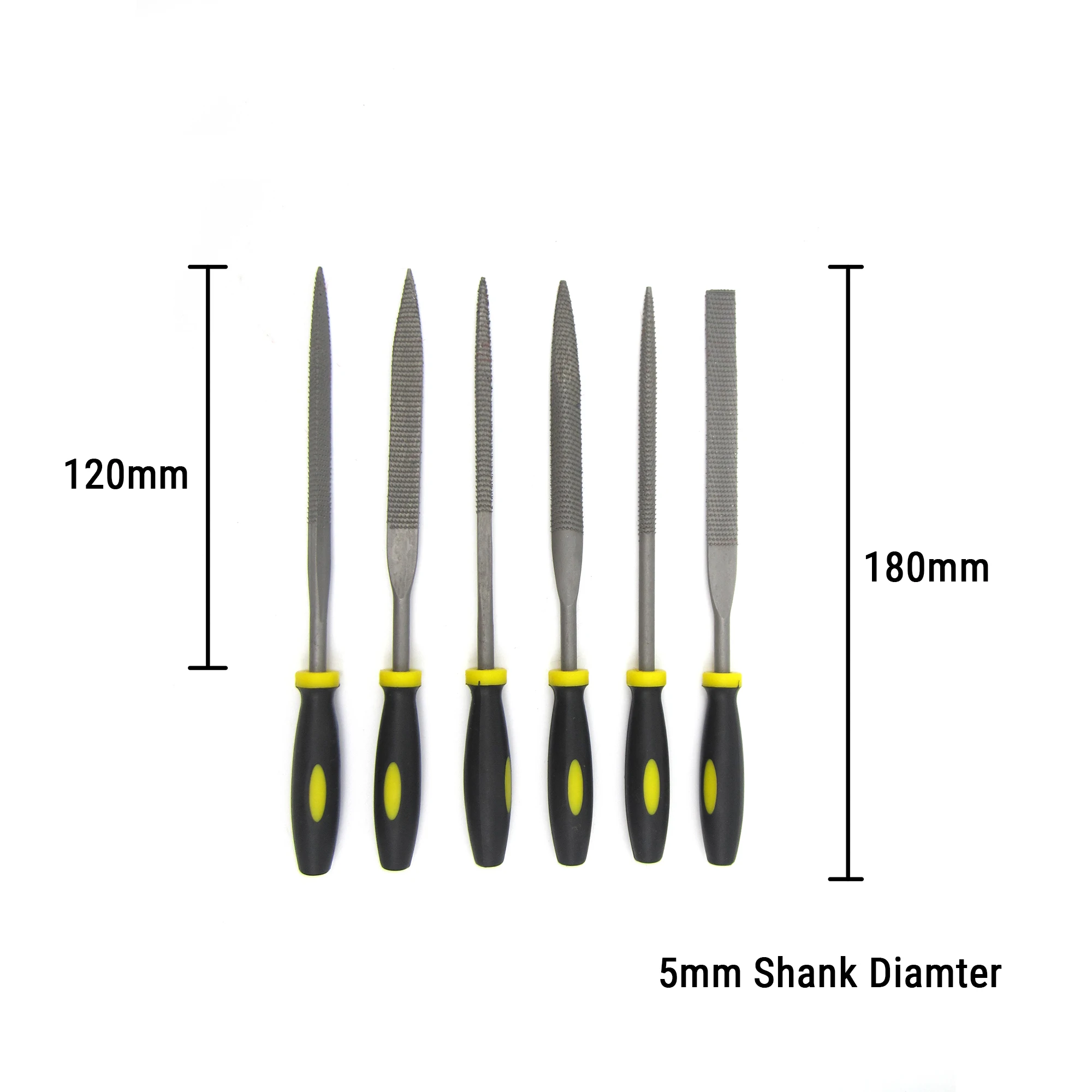 6 PCS 5x180mm Sortiert Raspeln Holz Carving Werkzeuge Microted Nadel Dateien Set Holz Hand Datei Werkzeuge + 1PC Reinigung Pinsel