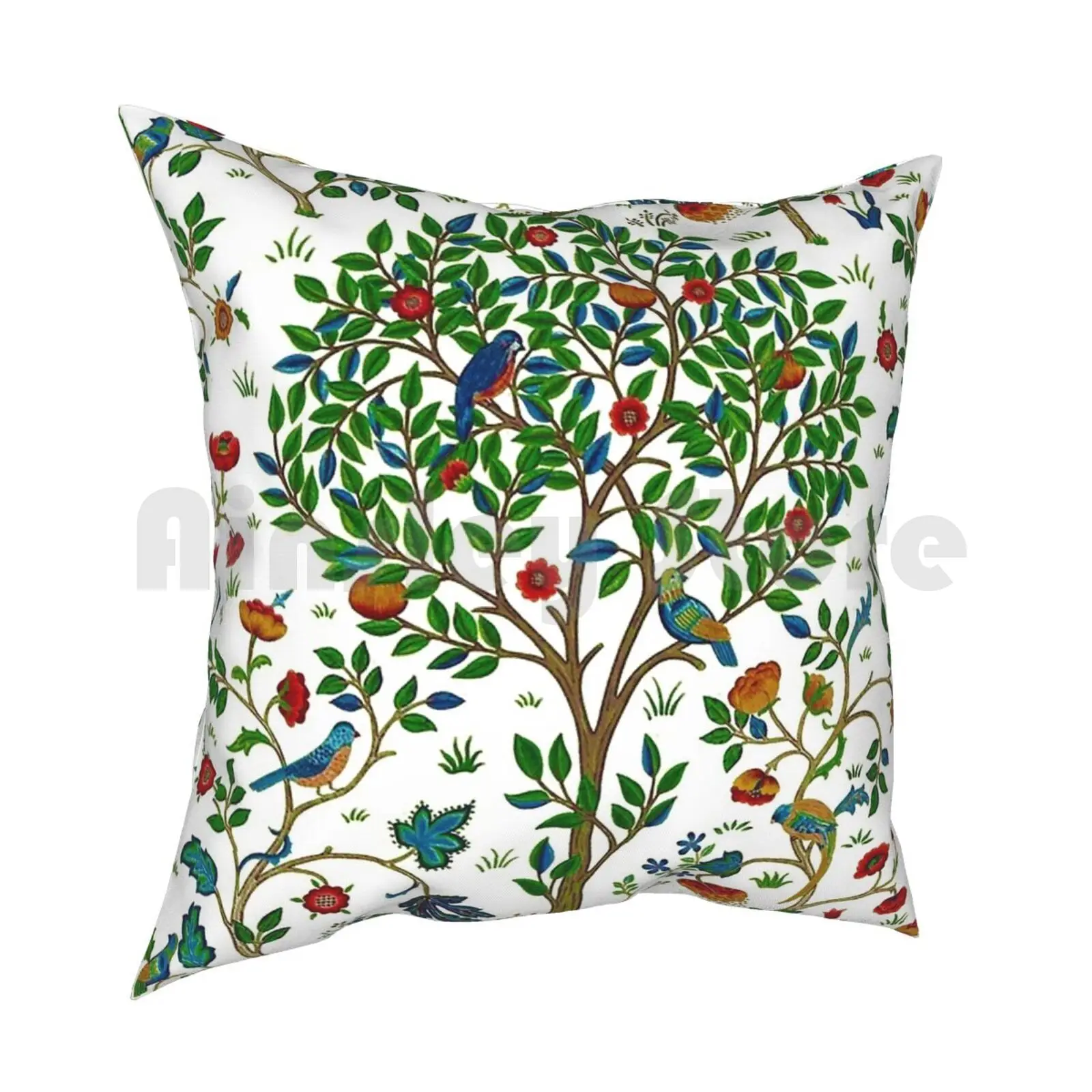 William Morris Tree Of Life , Green Pillow Case Printed Home Soft Throw Pillow William Morris Art Nouveau Tree Of Life