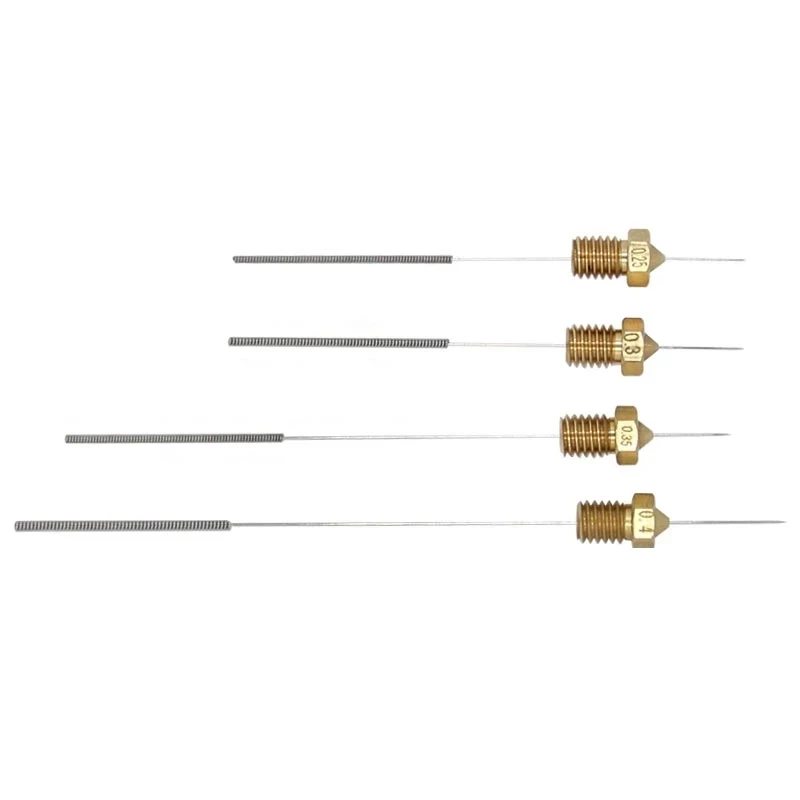 특수 드릴 클리너 스테인리스 스틸 노즐 청소 바늘, MK8 V6 노즐 관통 구멍, 0.2-1.0mm 3D 프린터 부품, 10 개