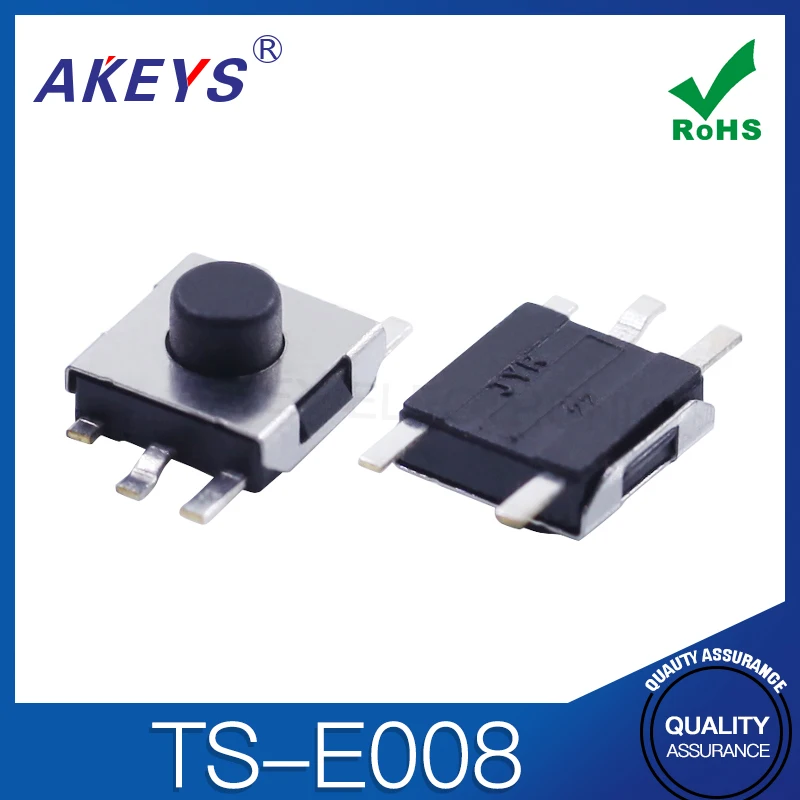 10pcs TS-E008 Normally Closed Tact Switch 6.2 * 6.2 * 3.8 5-Pin Vertical SMT Camera Button Reset Button