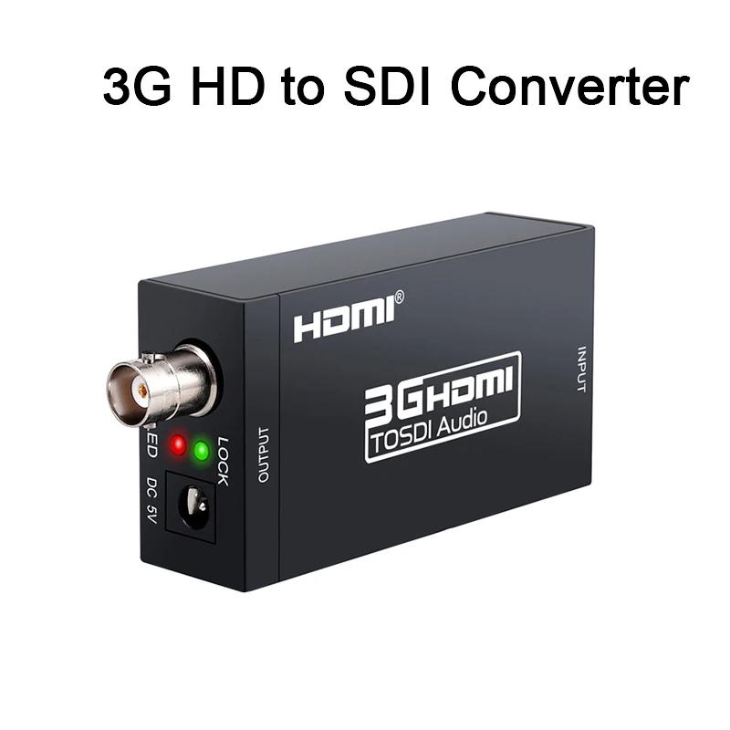محول 1080P 3G HD إلى SDI BNC + محول SDI إلى HDMI موسع HDMI SDI / BNC أكثر من كابلات محورية واحدة 100 متر/328 قدم