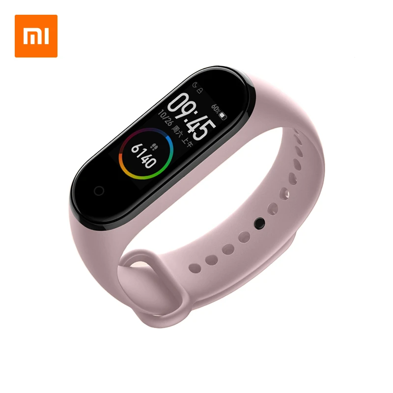 Original Xiaomi Mi Band 4 5 Wrist Strap TPU Black Orange Pink Blue Wine-red Bracelet for Xiaomi Miband 3 4 5 NFC Smart Wristband