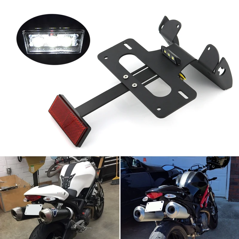 Fit For Ducati Monster 696 795 796 1100 evo All Years Rear Tail Tidy Fender Eliminator Number License Plate Holder Bracket