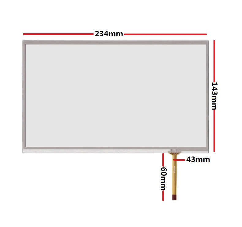 

New 10.1 inch 4-wire resistive touch screen 234*143mm is suitable for industrial equipment with handwriting screen