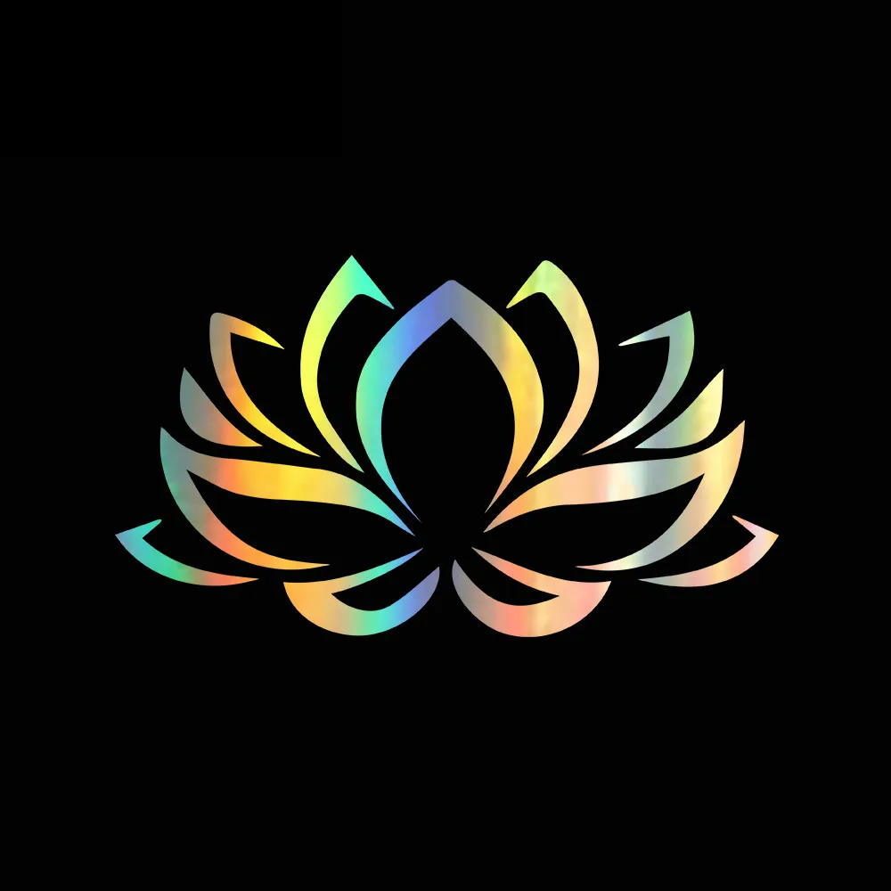 

Interesting PVC 20cm X 10cm Car Sticker Beautiful Lotus Flower Accessories Car Window Decoration Door Body Decal