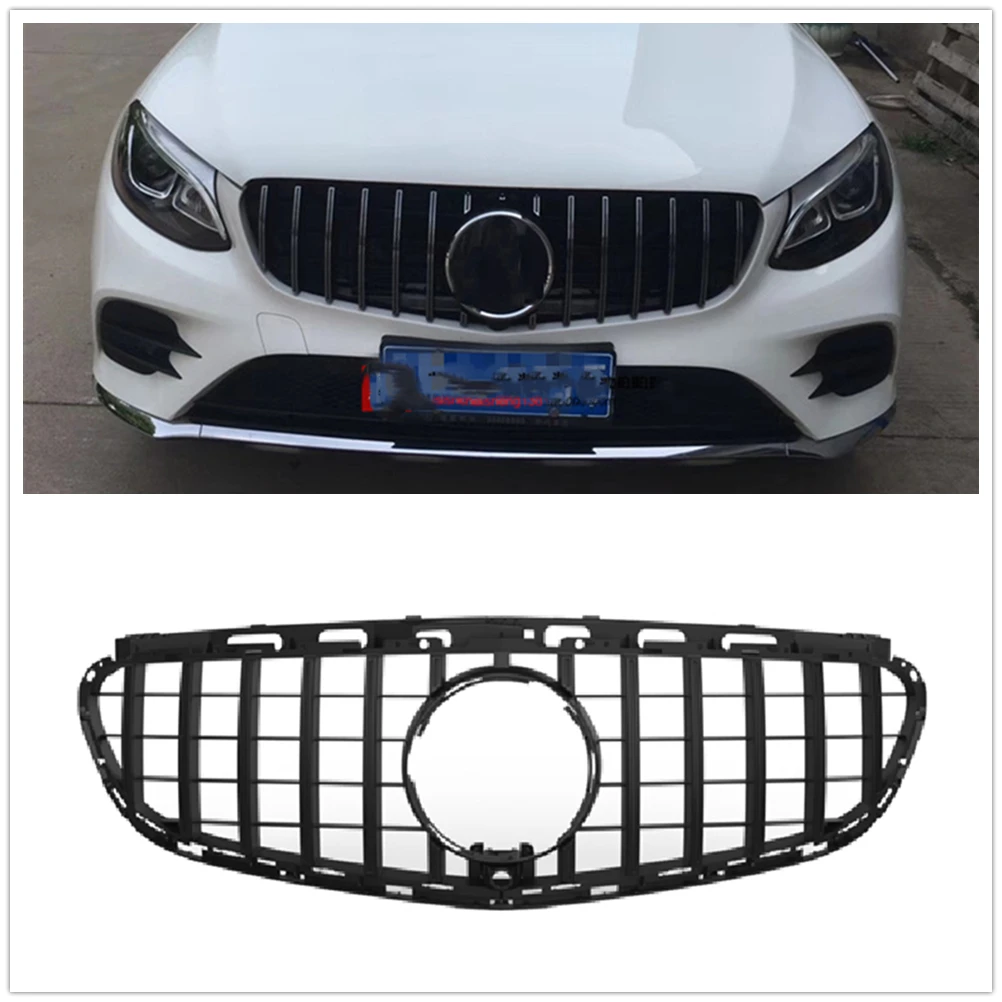 Grill For Mercedes-Benz E Class W212 2014-2016 E200 E300 E250 E350 E400 E550 Front Grille Black/Silver GT Upper Bumper Hood Mesh