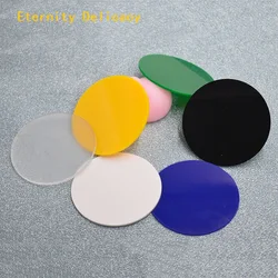 2mm Colored Round Acrylic Sheet, Plastic Plate, DIY Toy Accessories, Technology Model Parts, Samll Size, 10 Pcs