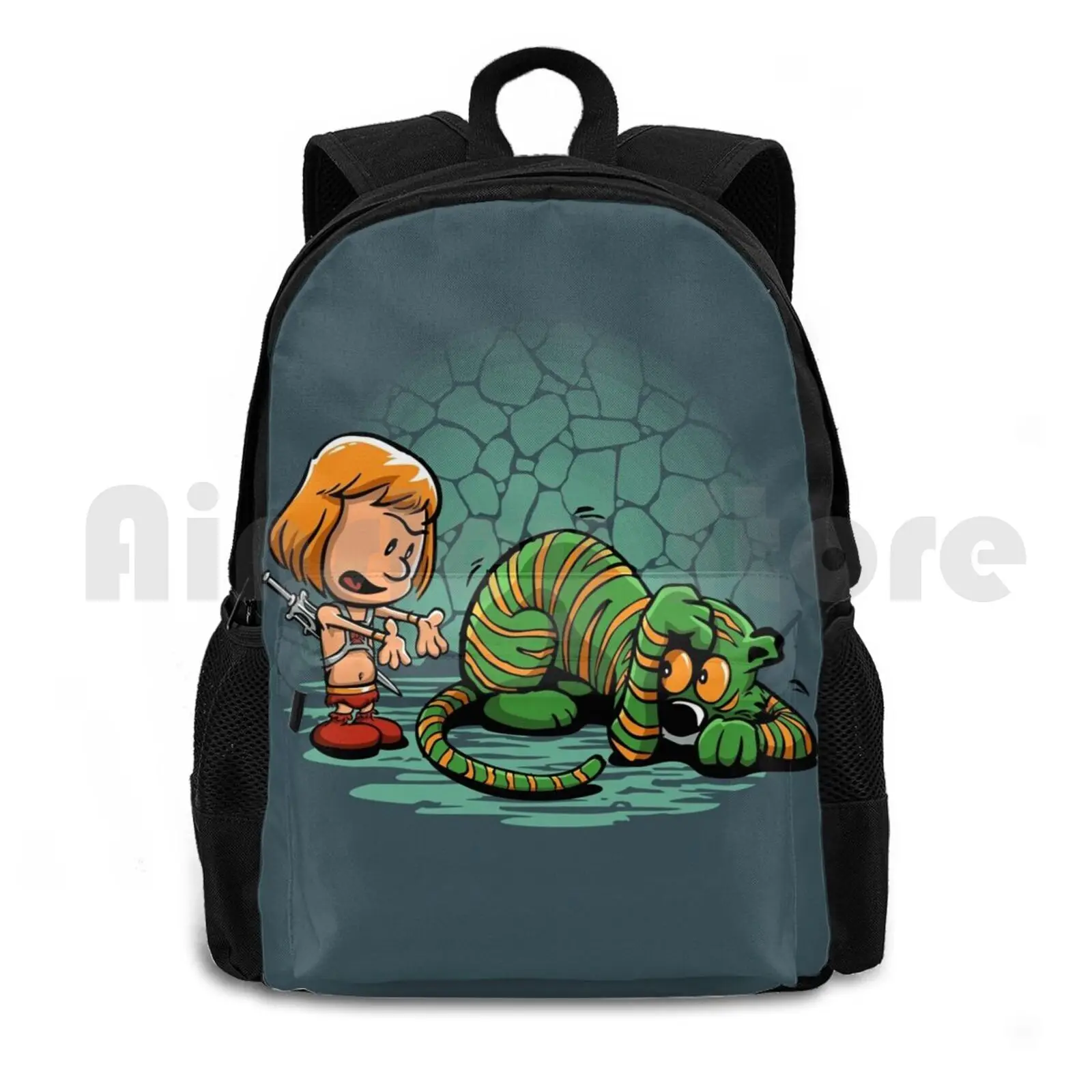 Afraid Of Your Own Shadow Outdoor Hiking Backpack Waterproof Camping Travel He Man He Man Masters Of The Universe Cringer Tiger