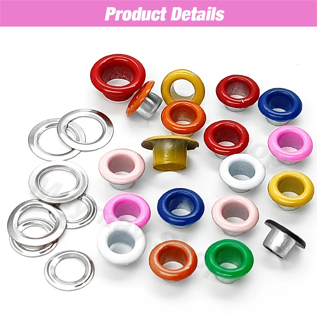 100pcs Mixed 11 Colors Hole Metal Eyelets For DIY Leathercraft Scrapbooking Shoes Belt Cap Bag Tags Clothes Accessories Fashion