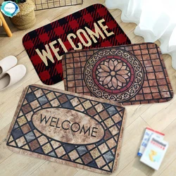 Entrance Door Mat Entry Way Doormat Front Door Rug Outdoor Heavy Duty Welcome Mat, for Garage, Patio, High Traffic Area 40x60cm