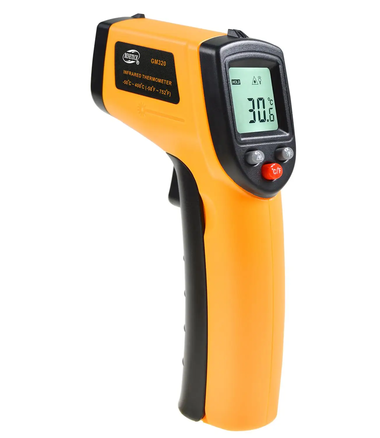 

60PCS/LOT NETETECH GM320 LCD Screen IR Infrared Thermometer Non-Contact Digital Pyrometer Temperature Meter Point -50~400 Degree