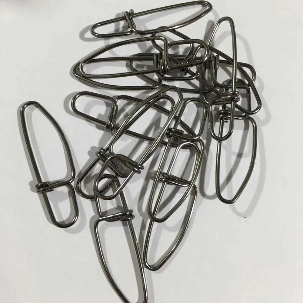 50pcs/lot strengthen Fishing Connector Pin Bearing Rolling Swivel Stainless Steel Fishing Barrel Swivels Hook Lure Accessories