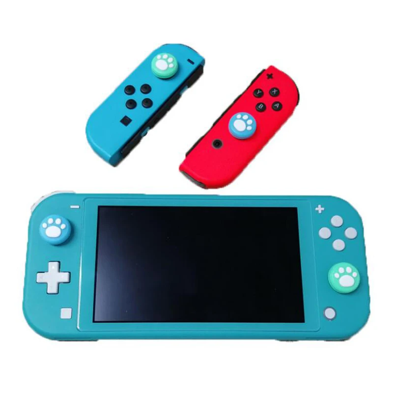 Przezroczysty słodki kociak łapa uchwyt na kciuki High Cap Joystick pokrywa dla Nintendo Switch NS Lite Joy-Con kontroler Thumbstick Case