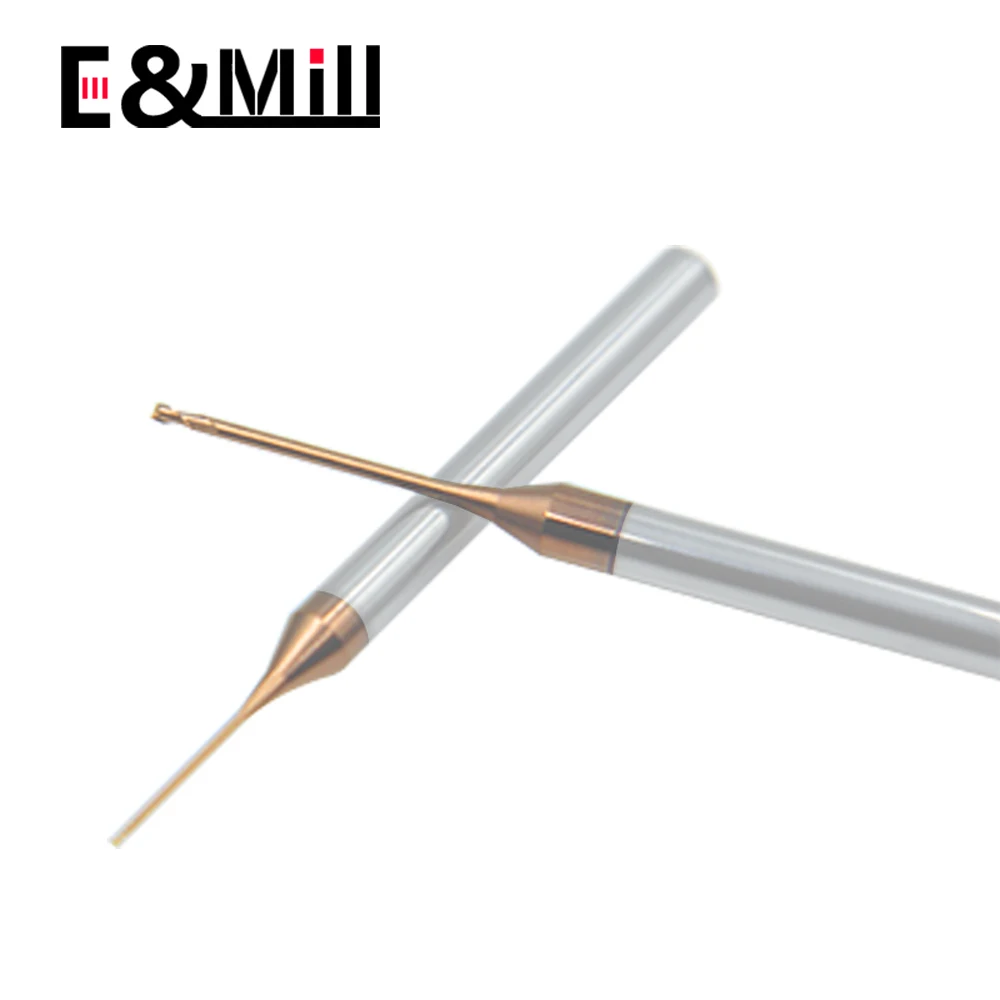 HRC55 2 Seruling Akhir Pabrik Dalam Alur Penggilingan Cutter 1Mm 1.5Mm 2Mm 2.5Mm Tungsten Steel kepala Dalam Alur Penggilingan Cutter 50L