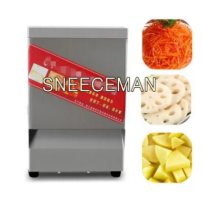 130-500 กิโลกรัม/ชั่วโมง Multi-functional แครอทมันฝรั่งเครื่องตัด Chopper หอมไม้ไผ่ยิง Dicer เครื่องตัดกะหล่ำปลีกระเทียมผัก