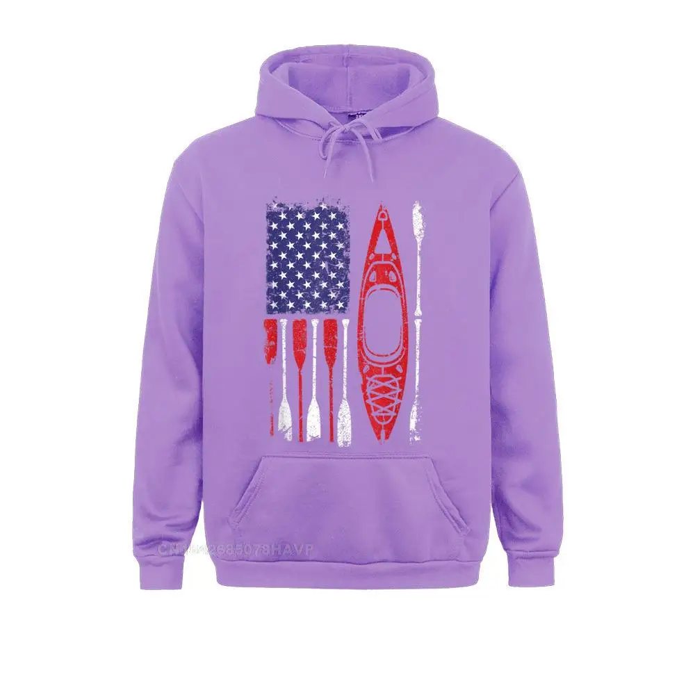 Cheap USA Flag Kayak Paddle Funny 4th Of July Gift Hoodie Long Sleeve Sweatshirts Autumn Hoodies For Men Sportswears Funny