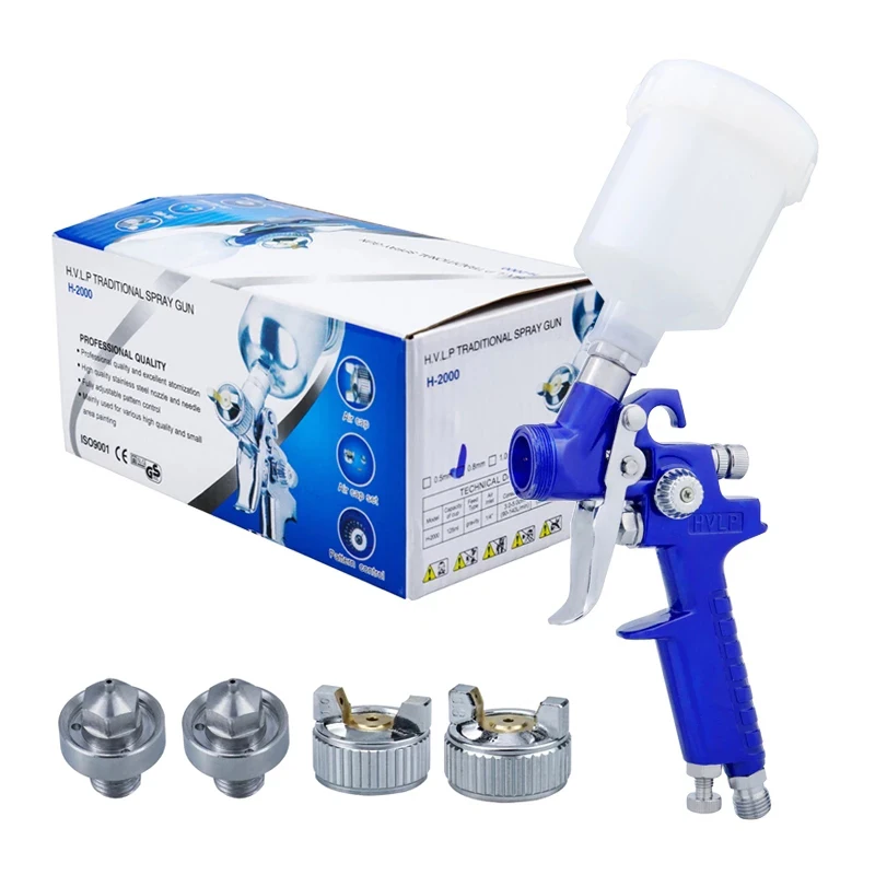 

Electric Tools H-2000 HVLP Spray Guns Mini Airbrush For Modeling Paint Spray Guns 0.8/1.0mm Nozzle Airbrushes Car Painting Tools