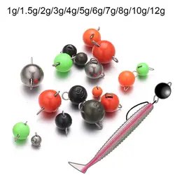 1PC 6 Color Tungsten Cheburashka Sinker Jig Head Weight 1g 1.5g 2g 3g 5g 7g Plain Bass Fishing Soft Worm Bait Accessories