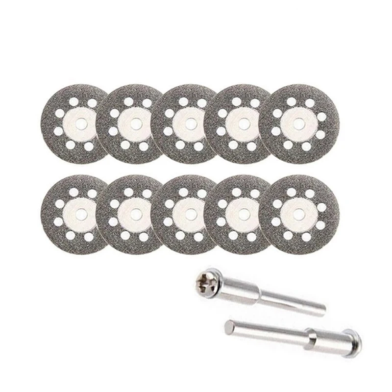 20mm 10PCS Diamantdoorslijpschijf Zaagbladen Afgesneden Schijven Set Rotary Tool Vervanging gebruikt om Steen Glas keramische