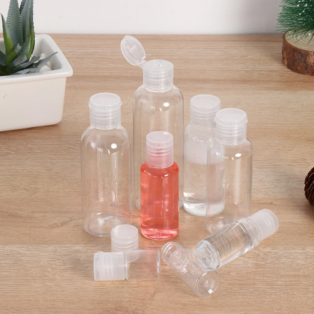 1Pcs Empty Container Bottle Clear Travel Makeup Container Cosmetic Lotion Refillable Squeeze Jar Shampoo Shower Gel Bottle