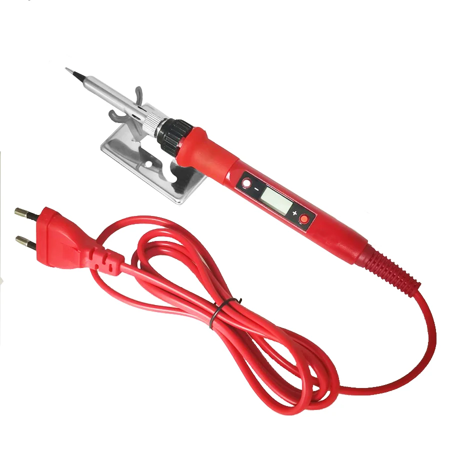 80W Digital Electric Soldering Iron Set Kit Welding Iron Staion 110V 220V with Soldering Paste Flux Tips Stand  Tool Bag