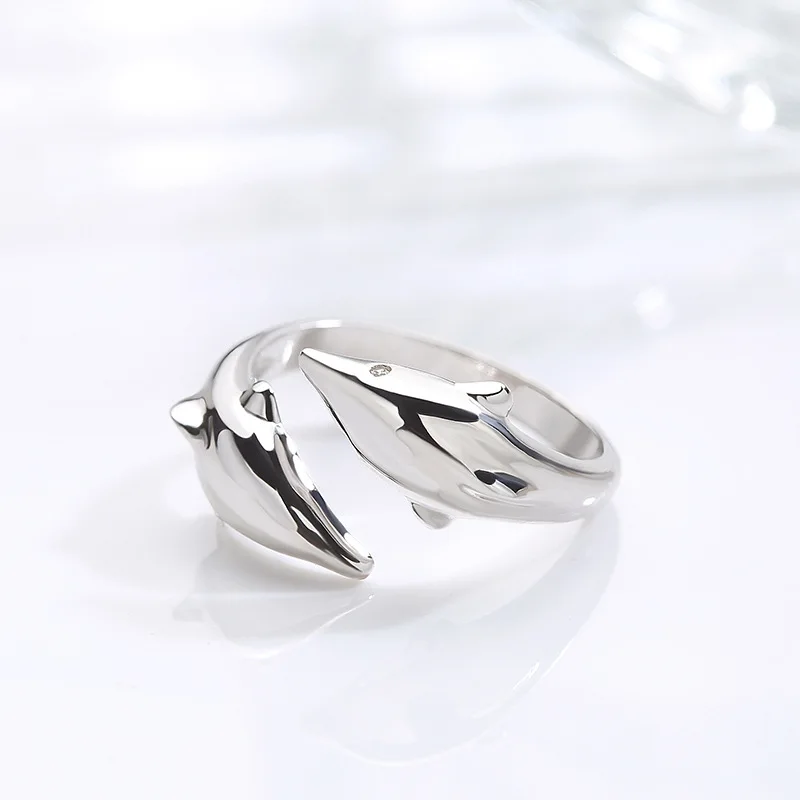 Versilberte Blütenblätter-Ringe für Frauen, süßer, schlichter, modischer, offener, verstellbarer Schmetterlingsring, Partyschmuck, Geburtstagsgeschenk – Detail 17