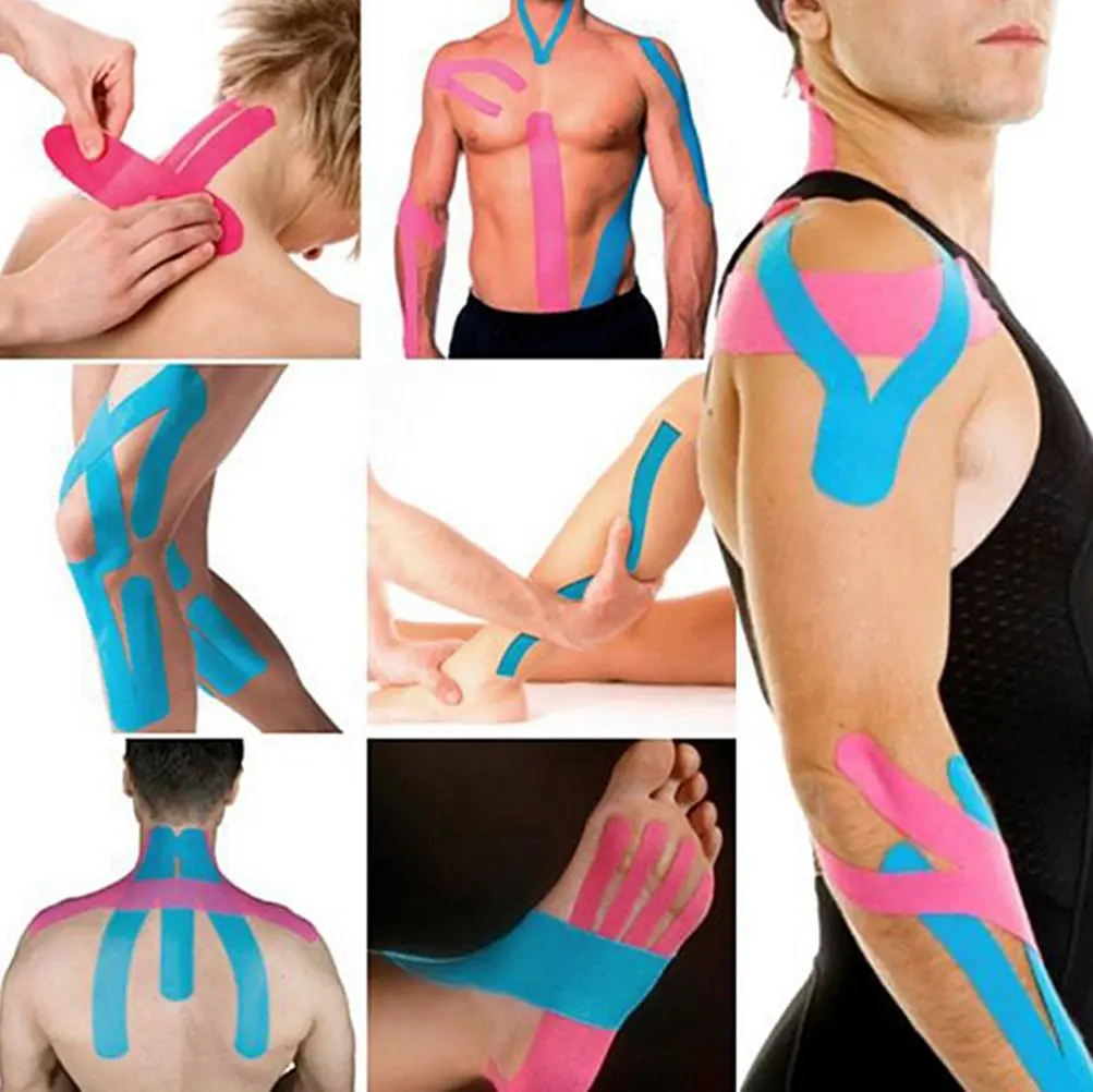 6er-Pack Kinesiologie-Tape, 10 cm x 5 m, wasserfestes, latexfreies Sportband zur Schmerzlinderung, Muskel- und Gelenkstütze, Erholung von Verletzungen – Detail 6