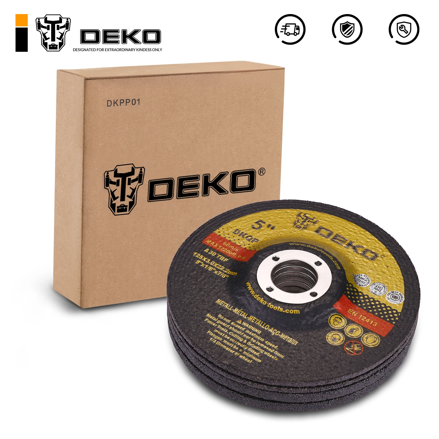 DEKO Grinding Discs Cutting Discs 4Pcs 125mm Angle Grinder Wheel For Angle Grinder Machine DKAG25LD1/DKAG25LD2