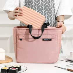 Zipper Thermische Mittagessen Tasche Bento Box Isolierte Kühler Tote Taschen Picknick Reise Tragbare Lebensmittel Lagerung Container für Frauen Kinder