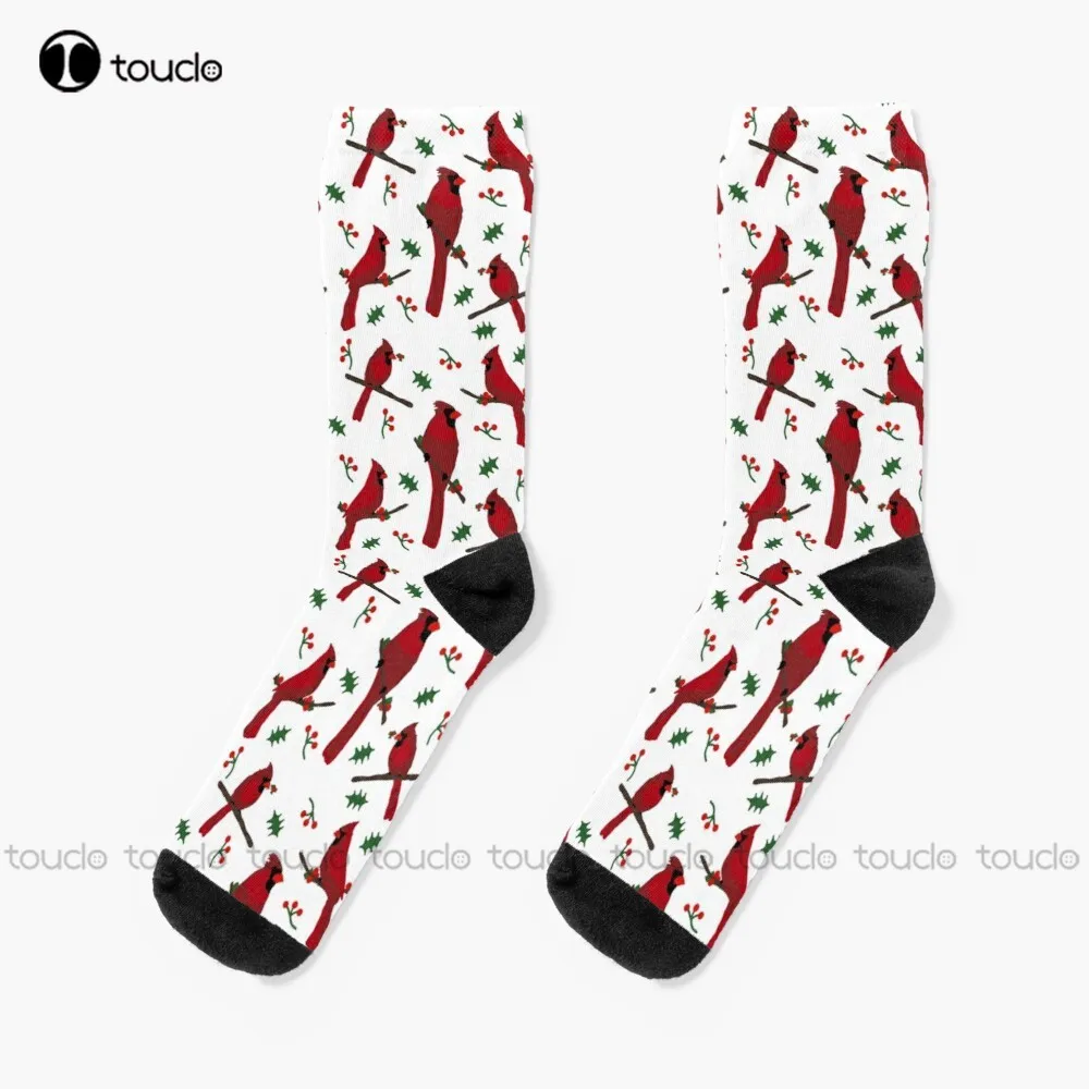 

Winter Cardinal Socks Womans Socks Personalized Custom Unisex Adult Teen Youth Socks 360° Digital Print Christmas Gift Gift