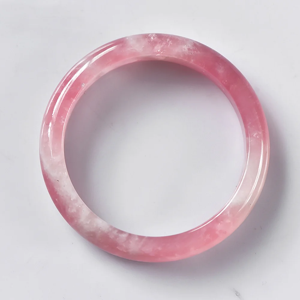 

Top Quality Natural Mozambique Pink Crystal Jade Stour Bracelet Jewelry New Bangle Goddess Fashion Exquisite Lucky Accessories