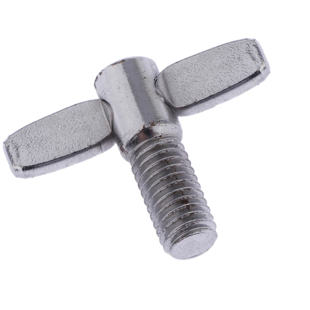 Zinc Alloy Drum Set Cymbal Stand Wing Nut Screw Silver 6mm Percussion Instrument Parts