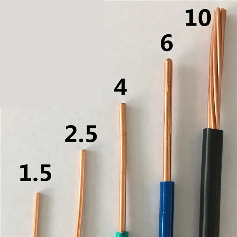 صندوق توزيع سلك 18/17/15/13/9AWG 1 متر BV سلك صلب واحد تحسين المنزل سلك كابلات مغلفة بالكلوريد متعدد الفينيل النحاس النقي الأساسية