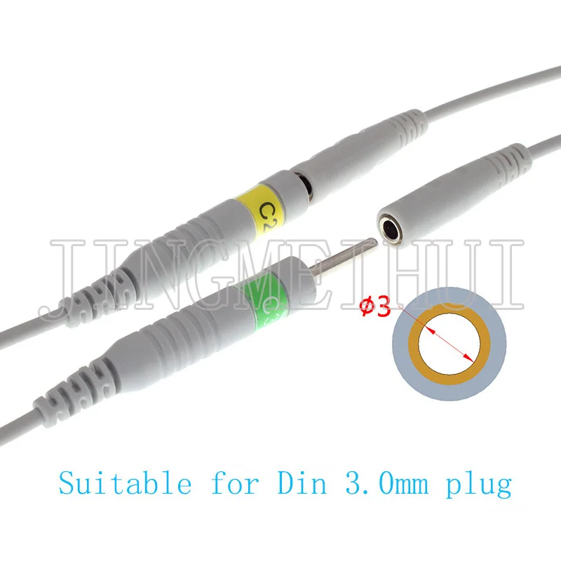 ECG EKG Electrode adapter/extension cable for Mindray/Nihon Kohden/Comen/Siemens/Schiller/Bionet/GE/Mortara/Edan ECG cable.