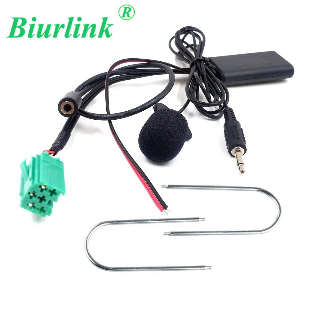 

Biurlink Car CD Removal Key Tool and 3.5MM Audio Bluetooth Aux Input Microphone Cable For Renault Updatelist Tunerlist CD Models