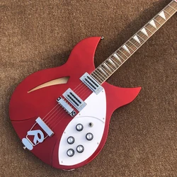 Hot Sale Metal Red Color Jazz Semi Hollow Guitarra Rickenback 330 Version Guitar Free Shipping