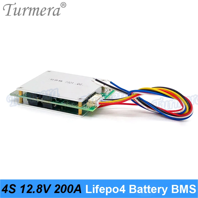 Turmera 4S 12.8V 200A bilans Lifepo4 bateria BMS równowaga chroniona płyta dla 3.2V 100Ah 200Ah 280Ah 310Ah Lifepo4 baterie użyj