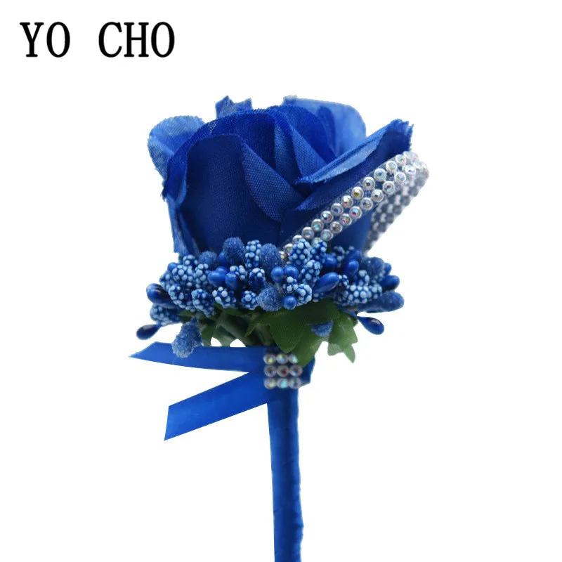 YO CHO – boutonnière de marié, épingles de Corsage de mariage en soie fleur de marié boutonnières de mariage fleurs accessoires de mariage