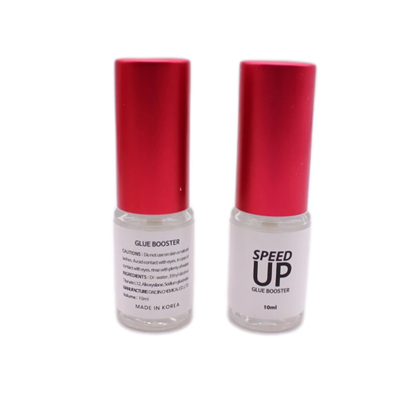 2/5/10 Bottles Speed Up Glue Booster Wine Red Cap 10ml False Lash Lifting Adhesive Glue For Eyelash Extension Makeup Tools Shop