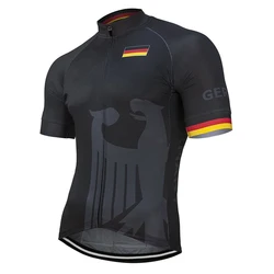 New Man Deutschland Flagge Kurzarm Rad trikot schwarz Fahrrad bekleidung tragen