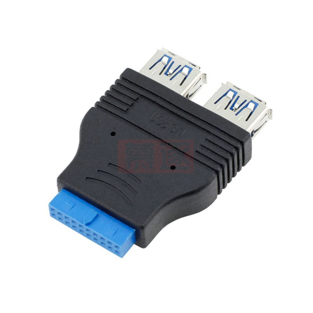 Dual Port USB 3.0 to Motherboard Mainboard Internal 20pin Header Adapter,20-pins to 2 X USB A Female