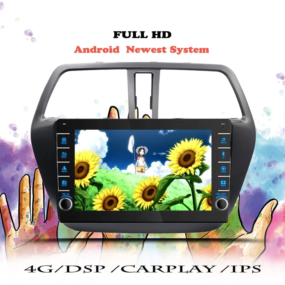 Car Radio Multimedia Video Player For Suzuki SX4 2 S-Cross 2012 2013 2014 2015 2016 Android 12 Navigation GPS 2 din DVD Cassette