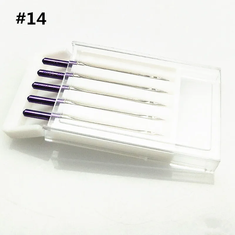 1 set 5 pcs Janome Sewing Machine accessories Blue Tip Needle Size 11 ;Purple Tip Needles 14; Red Tip Needles 14  7YJ283