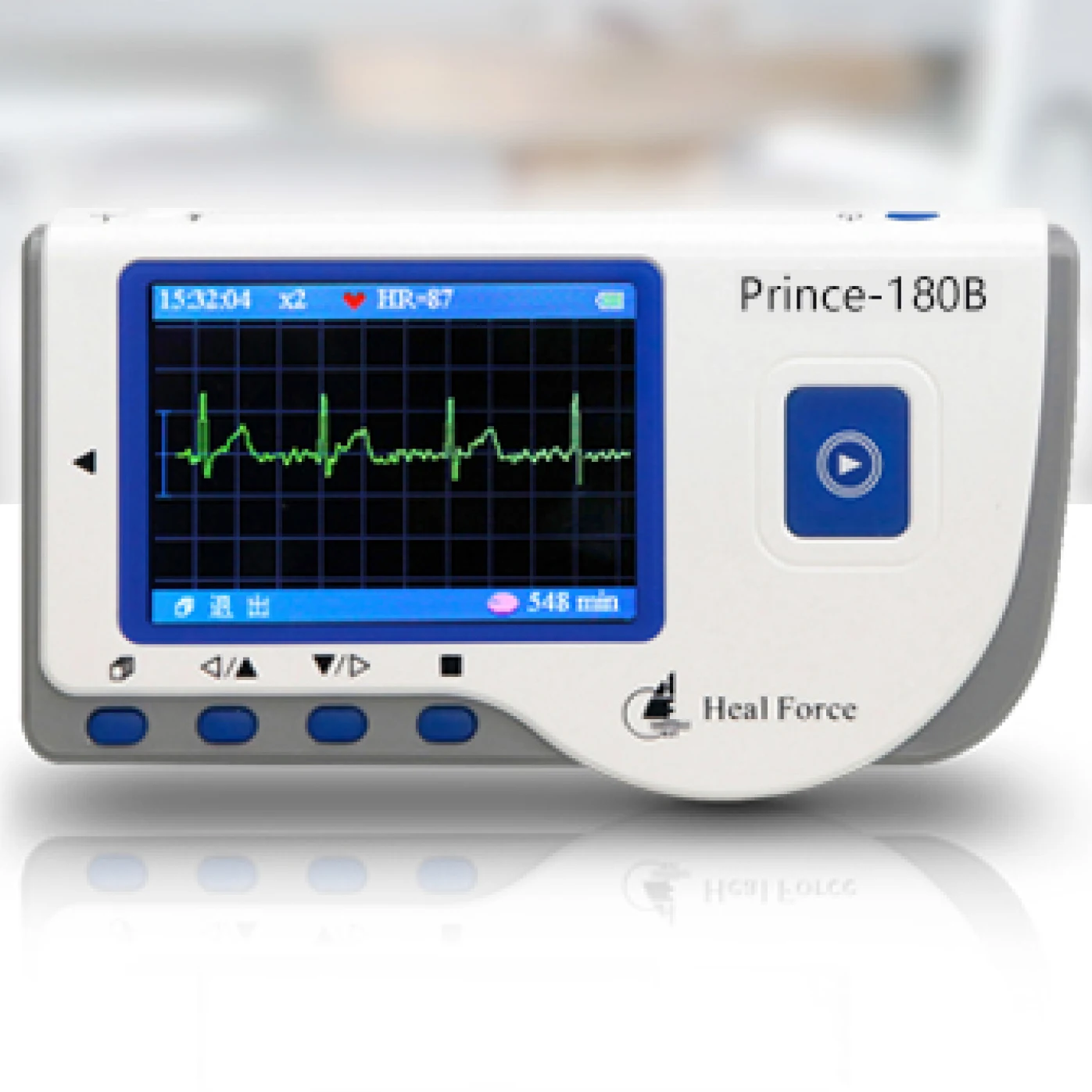 Portable Household Heart Ecg EKG Heal Force Prince 180B Software USB Handheld Heart Monitor Continuous Measuring Color Screen