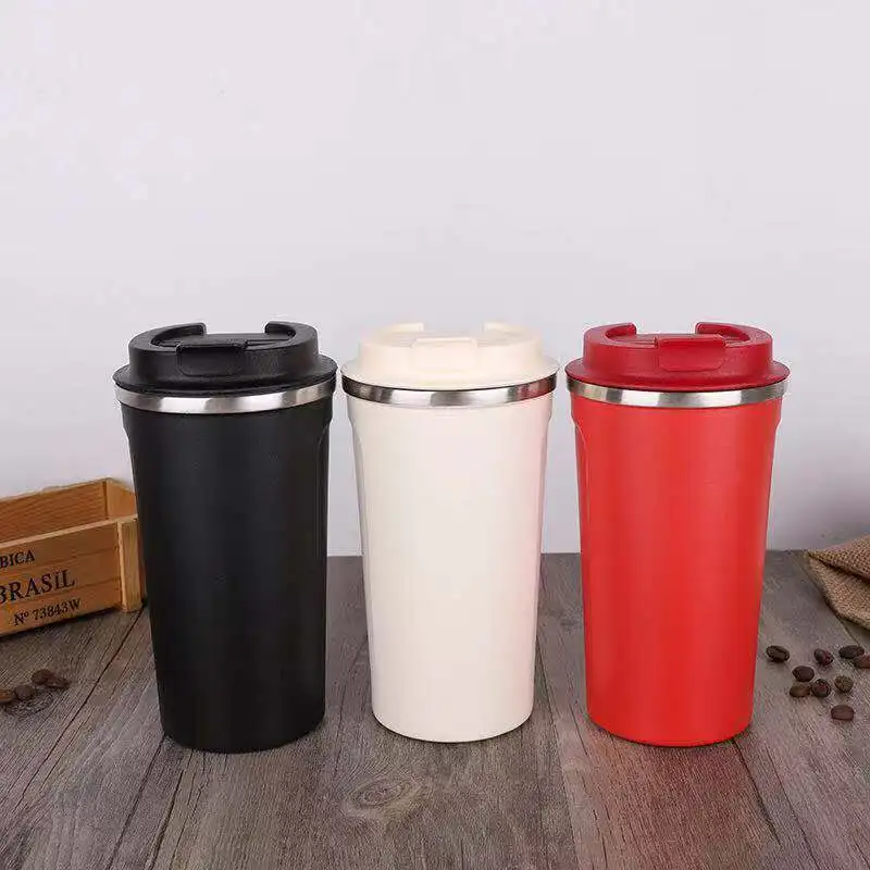 NUEVO ESTILO DE ACERO INOXIDABLE doble 304 taza de café coche termo taza de viaje a prueba de fugas termo taza termosmug