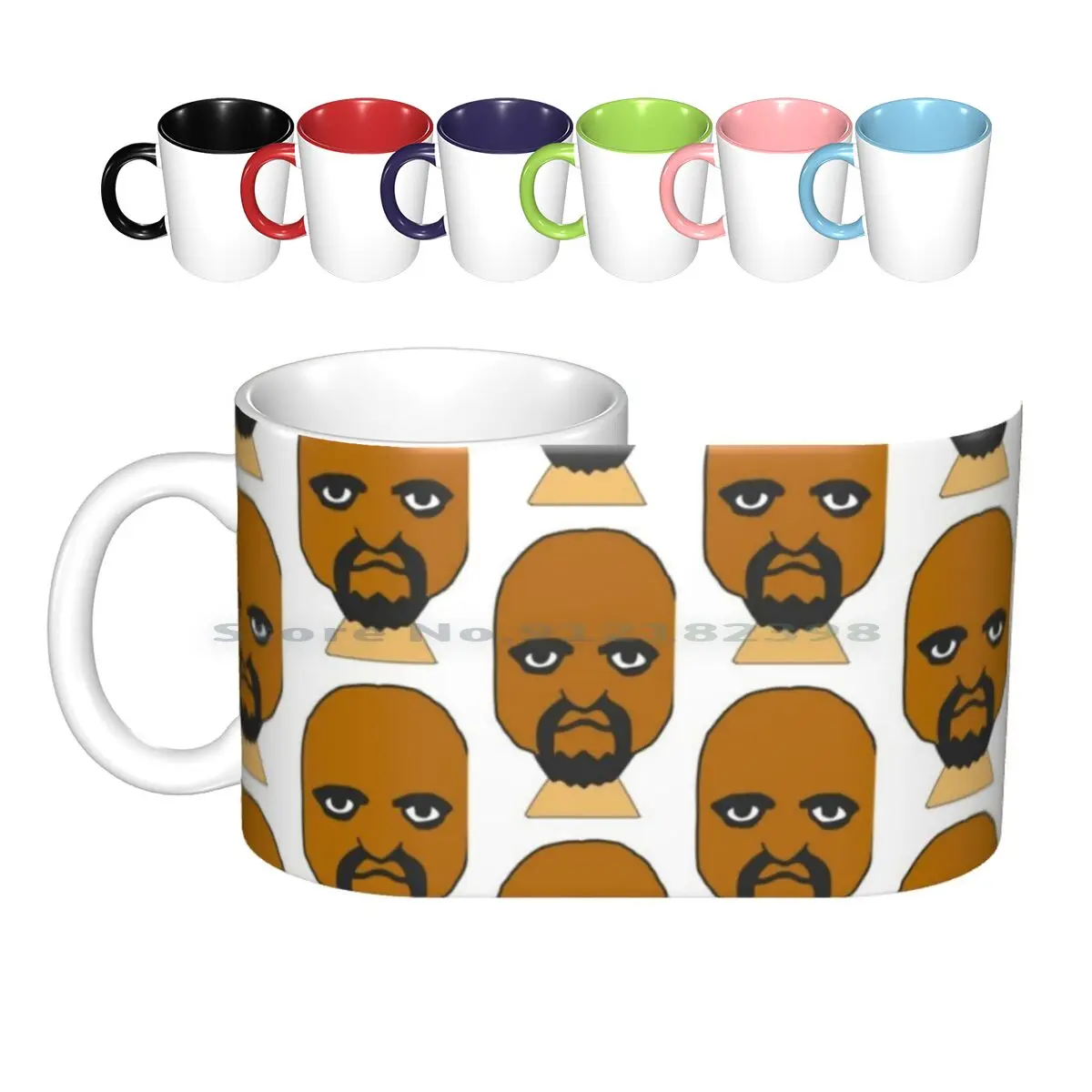 Wii Sports Matt Ceramic Mugs Coffee Cups Milk Tea Mug Wii Sports Matt The Best Blackman Cartoon Creative Weird Happy Creative