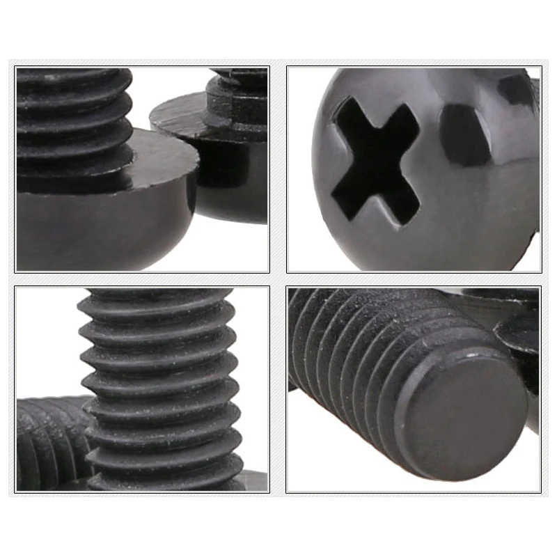Nylon Phillips Rounded Head Screws Plastic button head screw Cross Recessed Pan Head Screws M2-M8